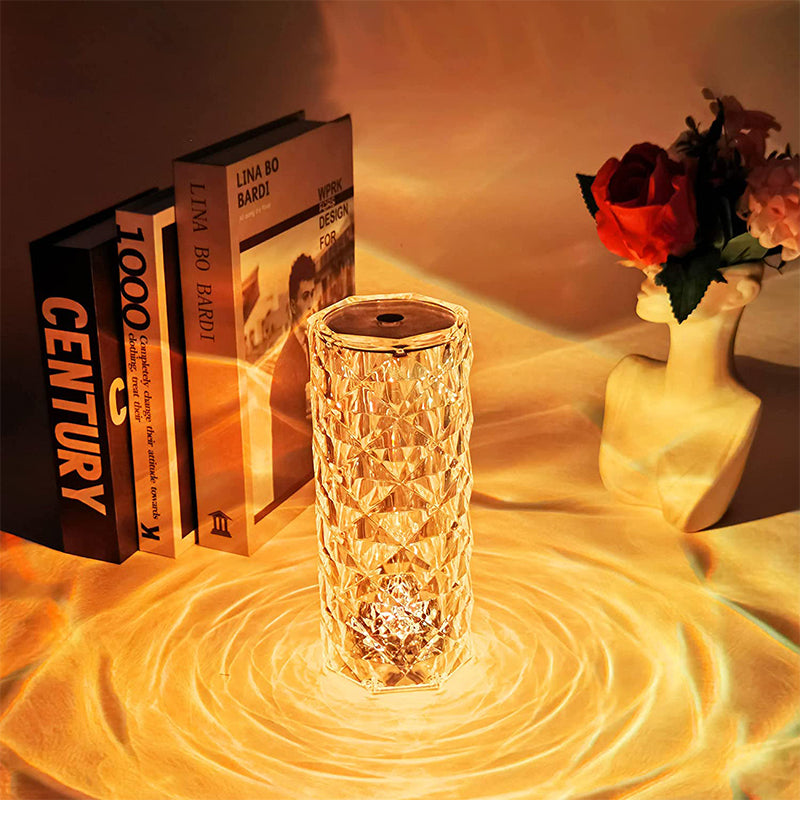 (LETZTER TAG 50 % RABATT) Rose Crystal Lampe mit Berührungssteuerung